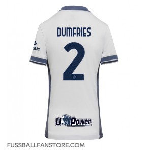 Inter Milan Denzel Dumfries #2 Replik Auswärtstrikot Damen 2024-25 Kurzarm